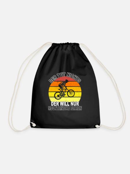 Mountainbike Spruch - Turnbeutel - Schwarz