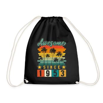 1953 Anniversaire Naissance Année de naissance millésime - Sac de sport léger - noir - Devant