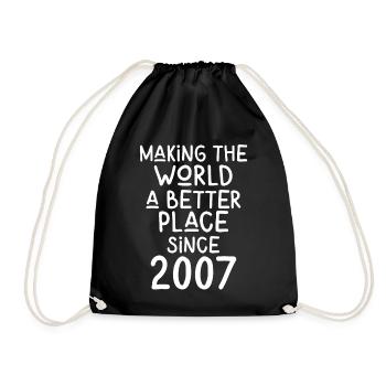 Rendre le monde meilleur depuis 2007 - Sac de sport léger - noir - Devant