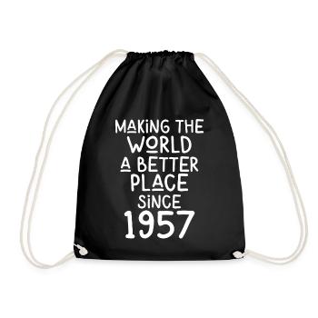 Rendre le monde meilleur depuis 1957 - Sac de sport léger - noir - Devant