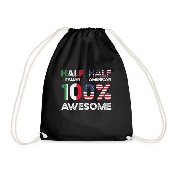 Né en Italie Italie États-Unis - Sac de sport léger - noir - Devant