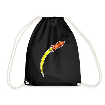 Fusée Orange - Sac de sport léger - noir - Devant