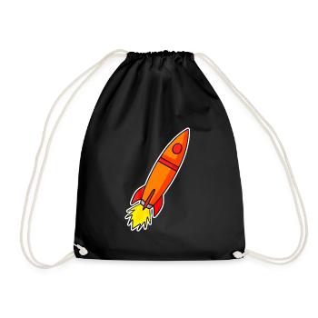 Fusée Orange - Sac de sport léger - noir - Devant