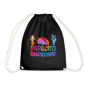 Herren Papacito Mexikanischer Sombrero Cinco de Mayo Geschenk - Turnbeutel - Schwarz - Vorne