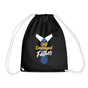 Self-employed father Freelancer Self-employed - Drawstring Bag - black - Front