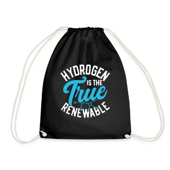 L’hydrogène est la véritable énergie renouvelable - Sac de sport léger - noir - Devant