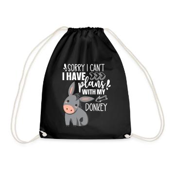 Est-ce que je ne peux pas avoir des plans avec mon âne mignon - Sac de sport léger - noir - Devant
