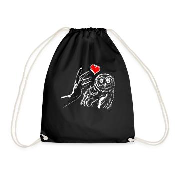 Hibou Oiseau Amour Hiboux High Five - Sac de sport léger - noir - Devant