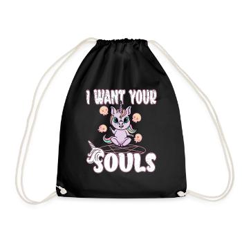 Satan Belzébuth Diable Gothique Pentagramme Mystique - Sac de sport léger - noir - Devant