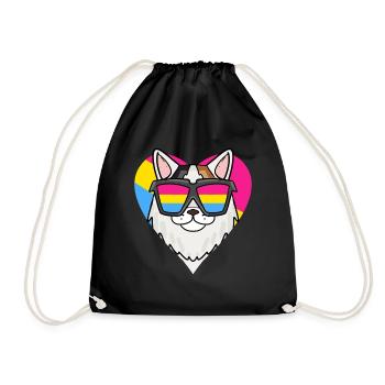 Pansexuel Chat turc Van Heart Cadeau - Sac de sport léger - noir - Devant