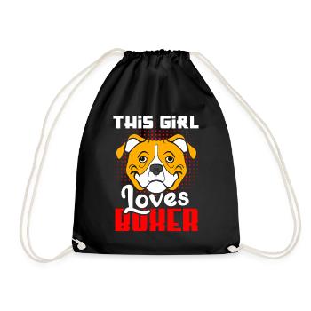 Boxer Dog Love Dog - Sac de sport léger - noir - Devant
