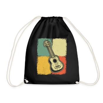 Ukulele Ukulele Player Ukulelist - Drawstring Bag - black - Front