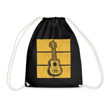 Ukulele Ukulele Player Ukulelist - Drawstring Bag - black - Front