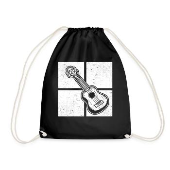 Ukulele Ukulele Player Ukulelist - Drawstring Bag - black - Front