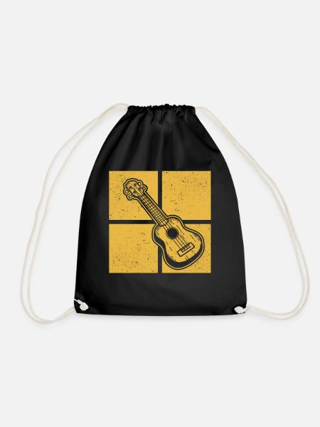 Ukulele Ukulele-Spieler Ukulelist - Turnbeutel - Schwarz