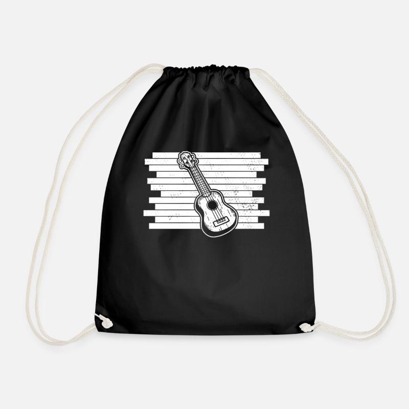 Ukulele Ukulele Player Ukulelist - Drawstring Bag - black
