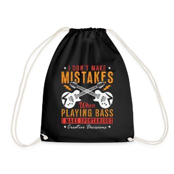 Guitare basse Je ne fais pas d’erreurs Guitariste basse - Sac de sport léger - noir - Devant