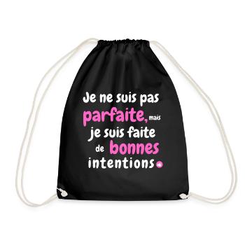 Je ne suis pas parfaite mais je suis - Sac de sport léger - noir - Devant