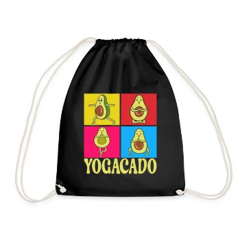 Yoga Avocado - Drawstring Bag - black - Front