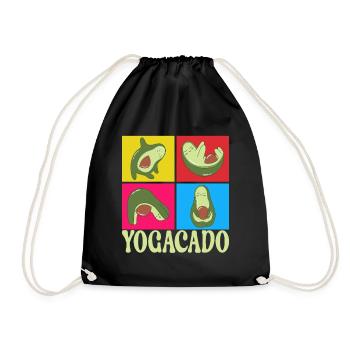 Yoga Avocado - Drawstring Bag - black - Front