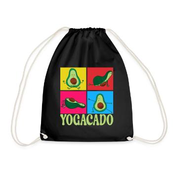 Yoga Avocado - Drawstring Bag - black - Front