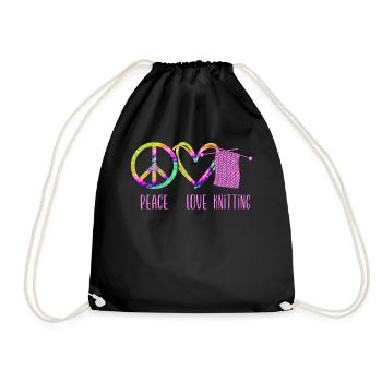 Tricoter Cravate Tie Dye Peace - Sac de sport léger - noir - Devant
