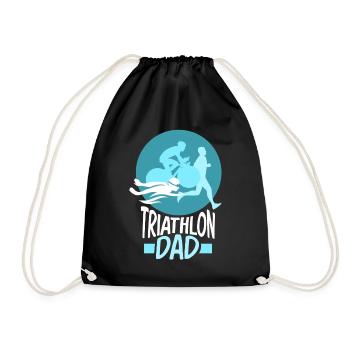 Triathlon Papa Triathlons Triathlete Triathlete - Drawstring Bag - black - Front