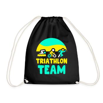 Triathlon Team Triathlete Triathlons Triathlete - Drawstring Bag - black - Front