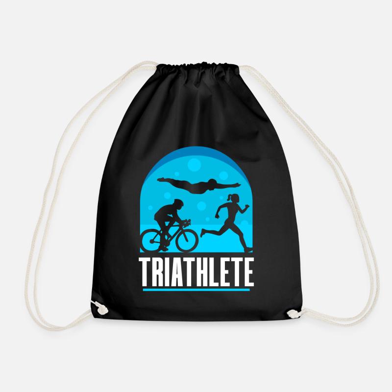 Triathlet Triathlons Triathlon Sport Triathletin - Turnbeutel - Schwarz