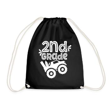 Second Class Students School Second Grade Teachers - Drawstring Bag - black - Front