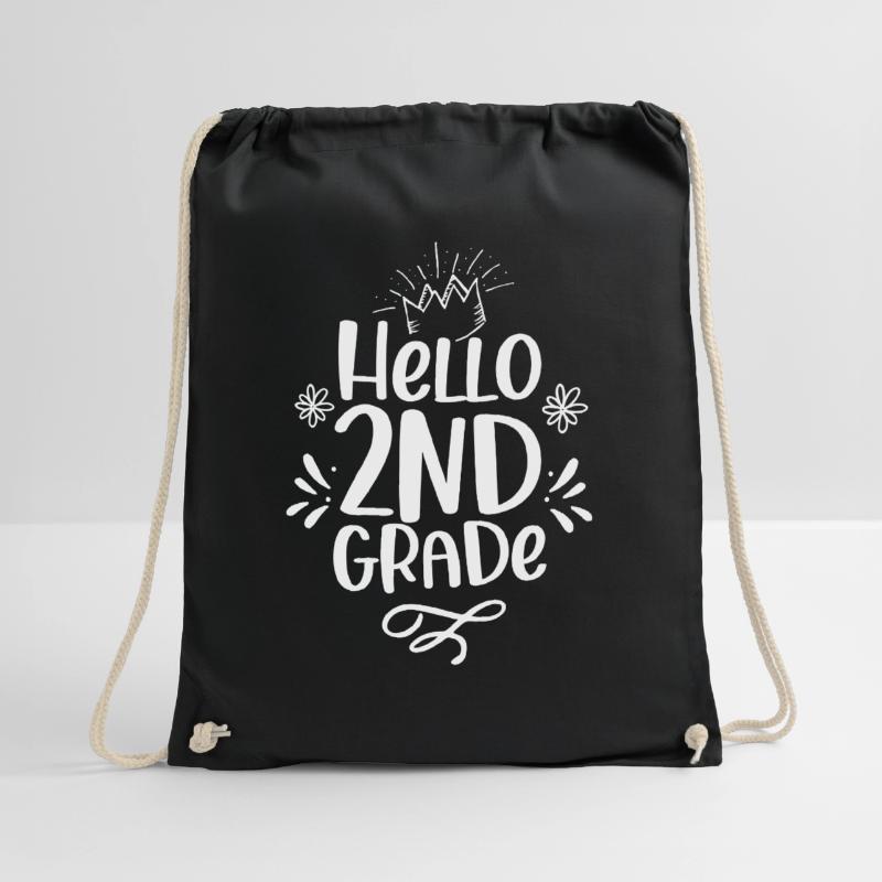Hello 2nd Class Second Class Second Grader Drawstring Bag