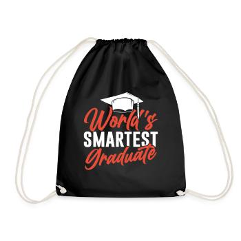 The World's Smartest Graduate - Drawstring Bag - black - Front