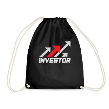 Investors Investor Financier Invest Invest - Drawstring Bag - black - Front