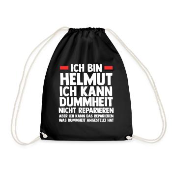 Helmut - Turnbeutel - Schwarz - Vorne