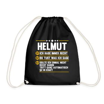 Helmut - Turnbeutel - Schwarz - Vorne
