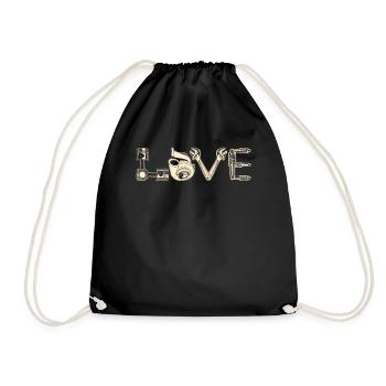 LOVE Tuning PS-Lovers Car Screwdriver - Drawstring Bag - black - Front