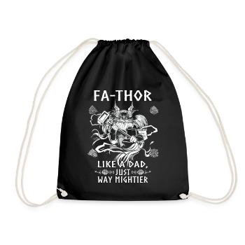 Vathor pour hommes - Fête des pères Cadeau de la fête des pères Viking - Sac de sport léger - noir - Devant