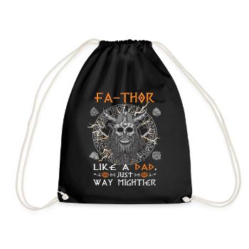 Vathor pour hommes - Fête des pères Cadeau de la fête des pères Viking - Sac de sport léger - noir - Devant