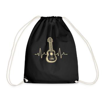 Ukulele Ukulele Player Ukulelist - Drawstring Bag - black - Front