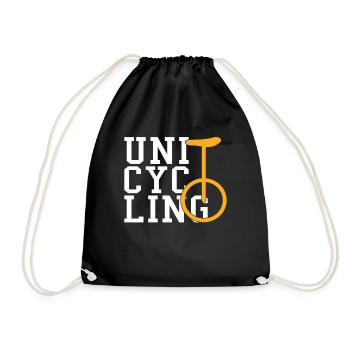 Unicycle - Drawstring Bag - black - Front