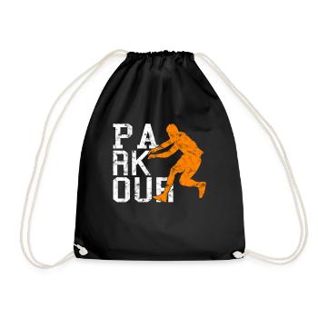 Parkour - Drawstring Bag - black - Front