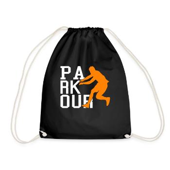 Parkour - Drawstring Bag - black - Front