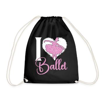 Ballet Dancer Dance Girl Ballerina - Turnbeutel - Schwarz - Vorne