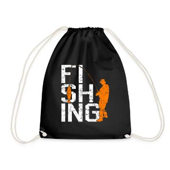 Angling - Drawstring Bag - black - Front