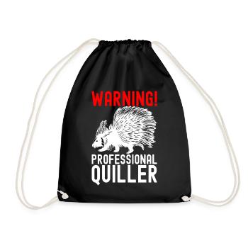 Porc-épic mignon - Sac de sport léger - noir - Devant