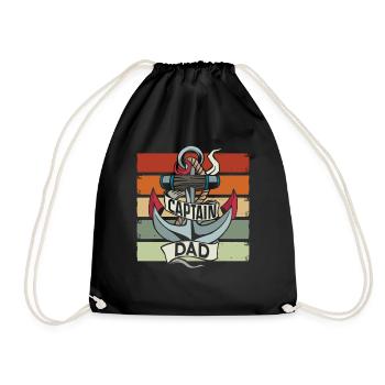 Captain Papa Voilier Bateau de navigation Bateau - Sac de sport léger - noir - Devant