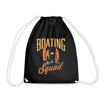 Boating Team Sailboat Boat Ship Yacht - Drawstring Bag - black - Front