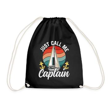 Appelez-moi simplement capitaine bateau nautique - Sac de sport léger - noir - Devant