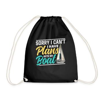 Malheureusement, je ne peux pas avoir de plans avec mon bateau - Sac de sport léger - noir - Devant