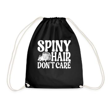 Porc-épic mignon - Sac de sport léger - noir - Devant